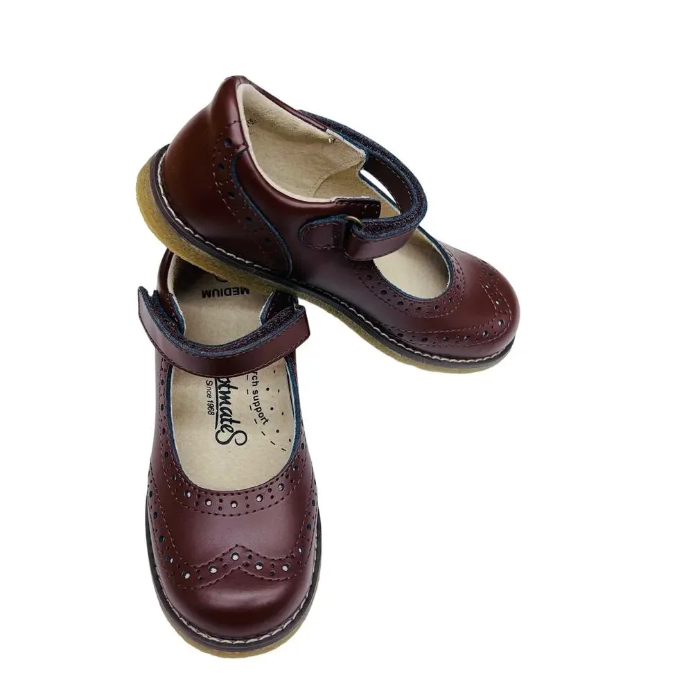 NWT Footmates Size 11 Lydia Mary Janes in Cognac
